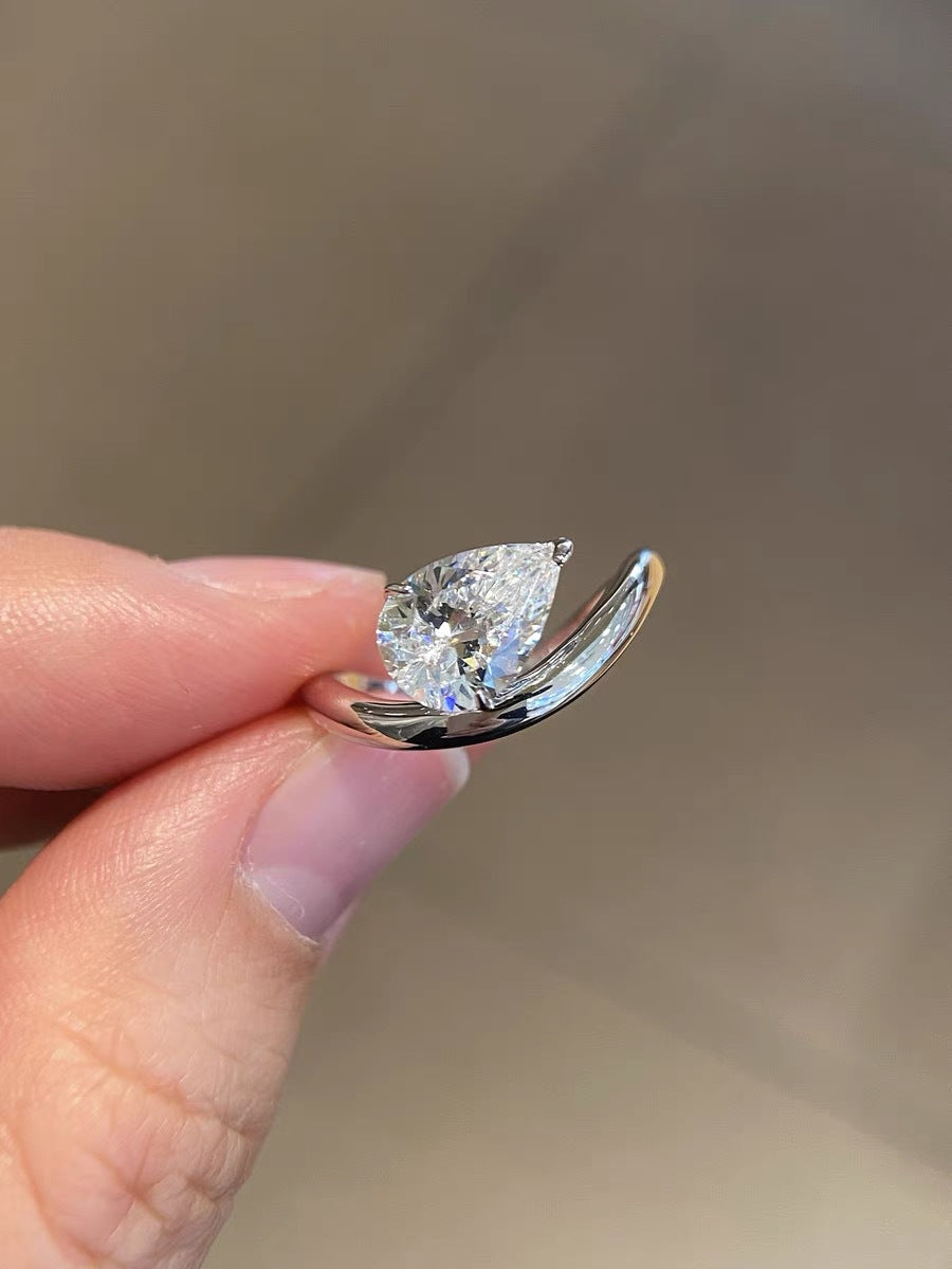 Pear Cut Diamond Ring