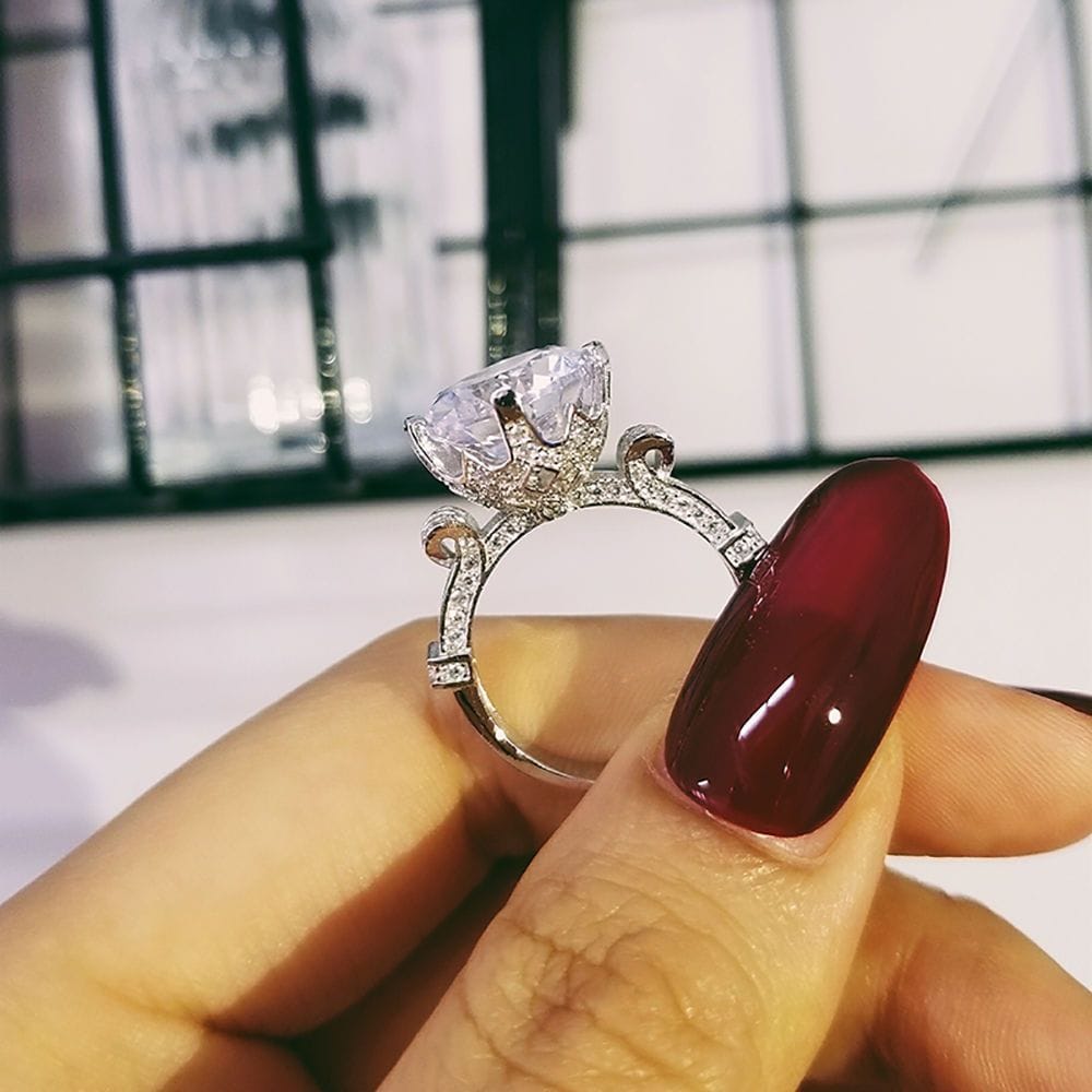 Victoria Cut Zircon Diamond Ring for Women | Rup Diamond