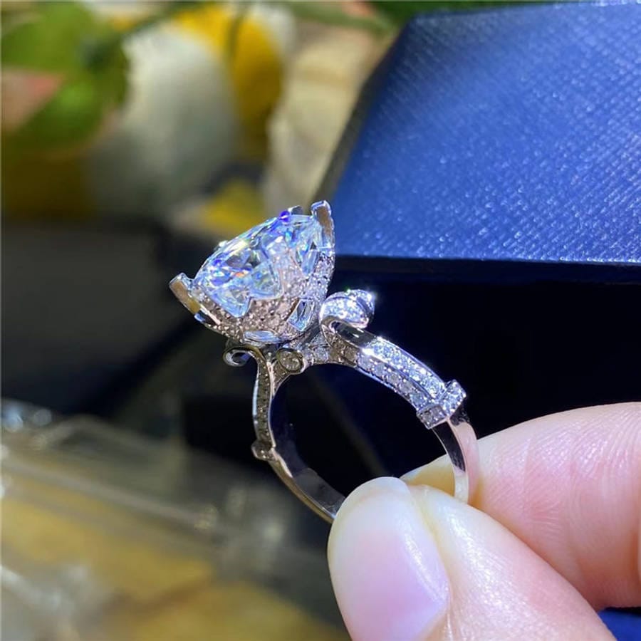 Victoria Cut Zircon Diamond Ring for Women | Rup Diamond
