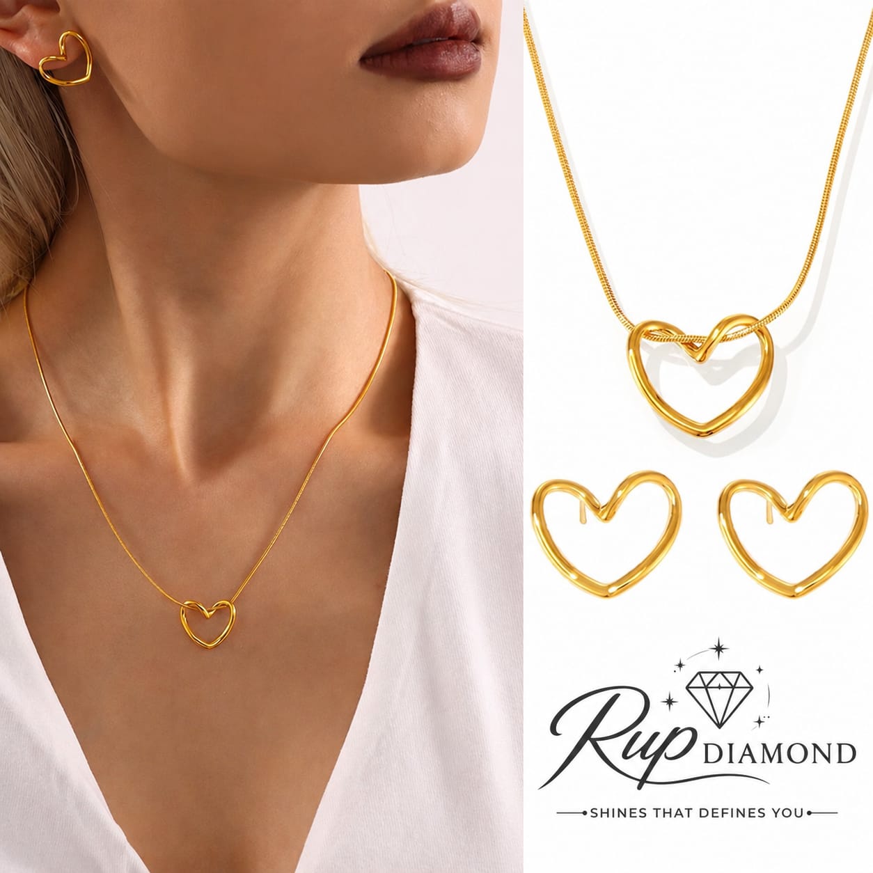 Love Knot Pendant with FREE Heart Earrings