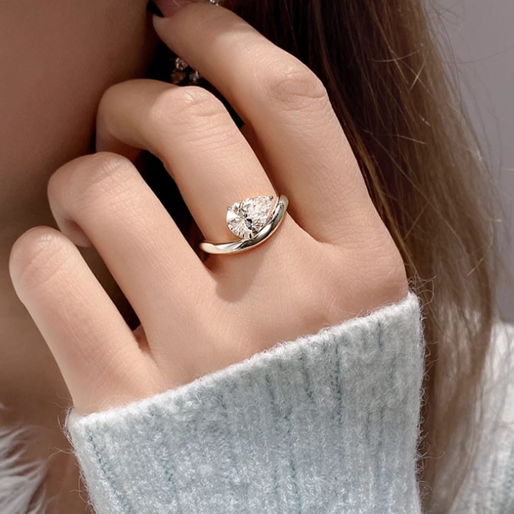 Pear Cut Diamond Ring