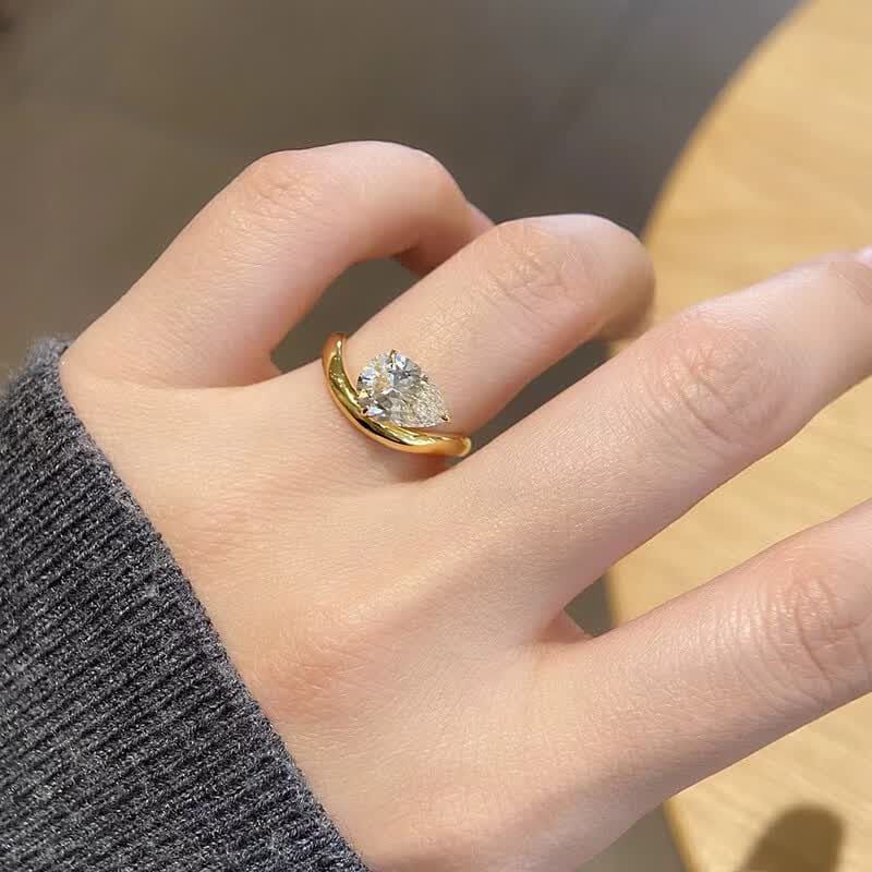 Pear Cut Diamond Ring