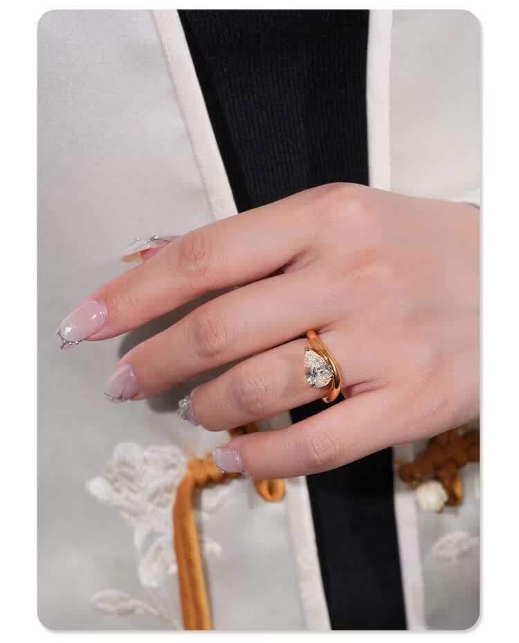 Pear Cut Diamond Ring