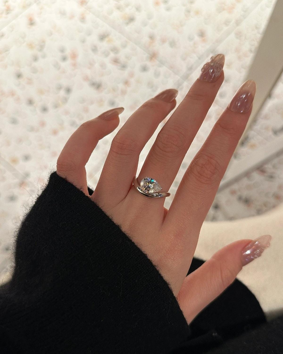 Pear Cut Diamond Ring