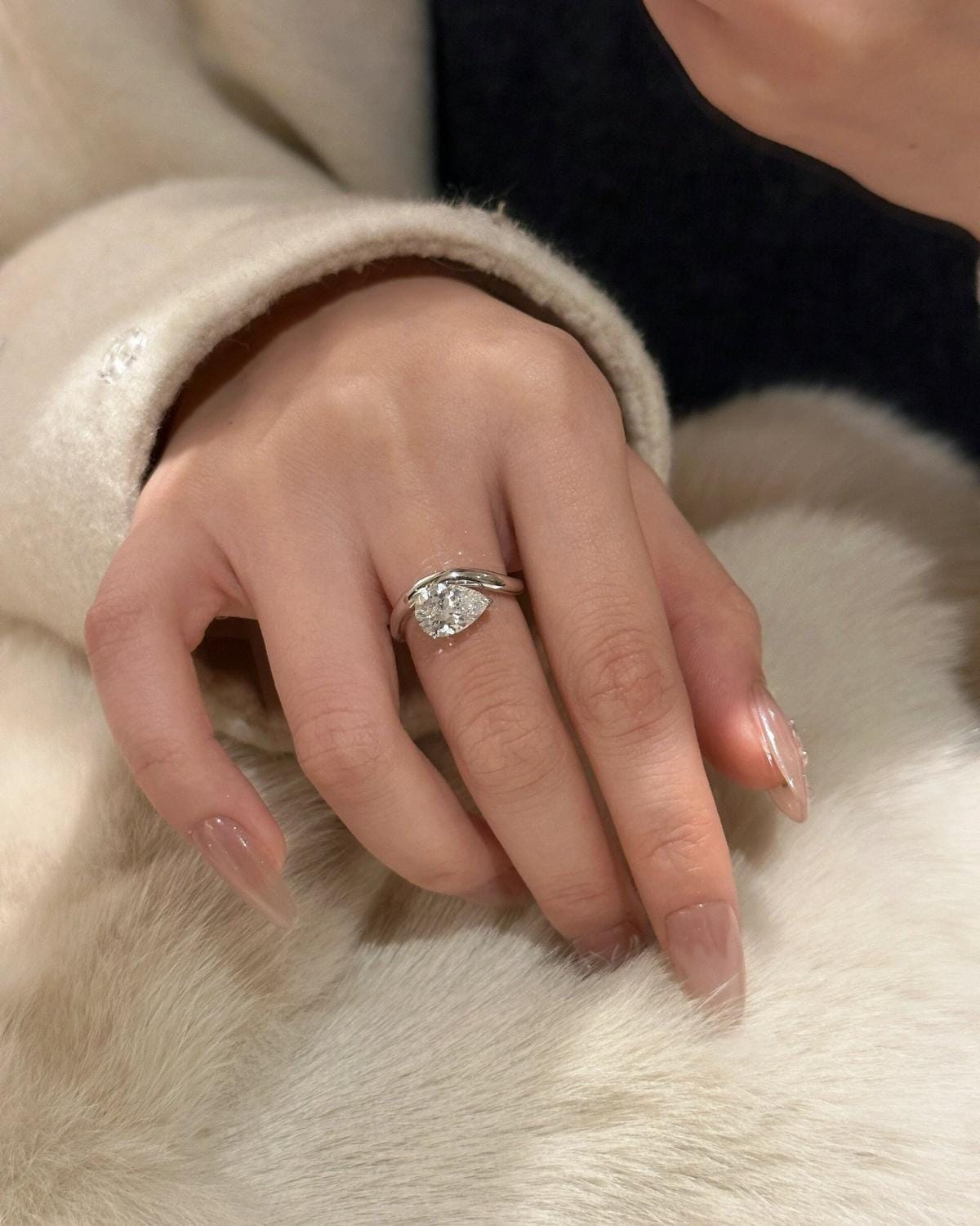 Pear Cut Diamond Ring