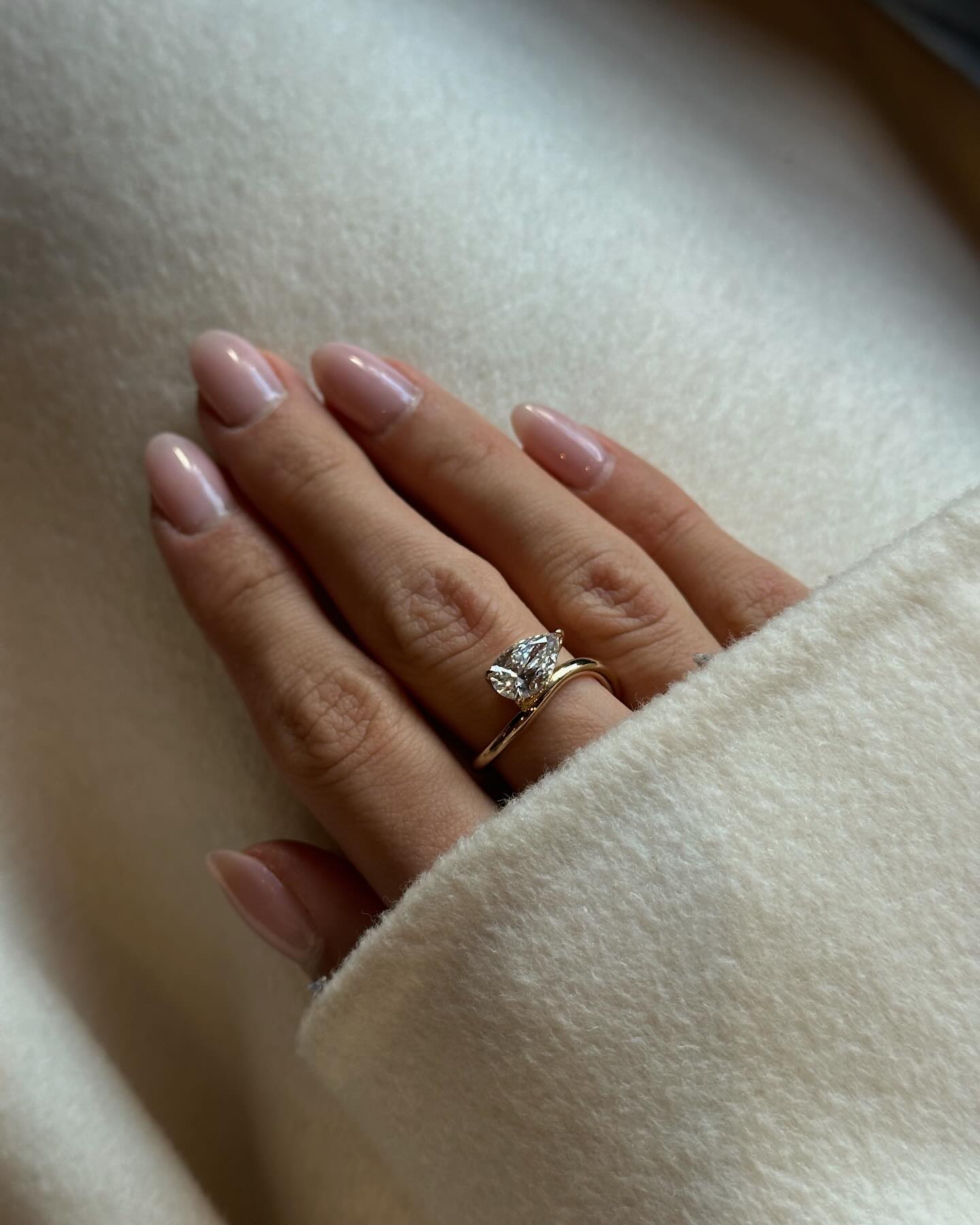 Pear Cut Diamond Ring
