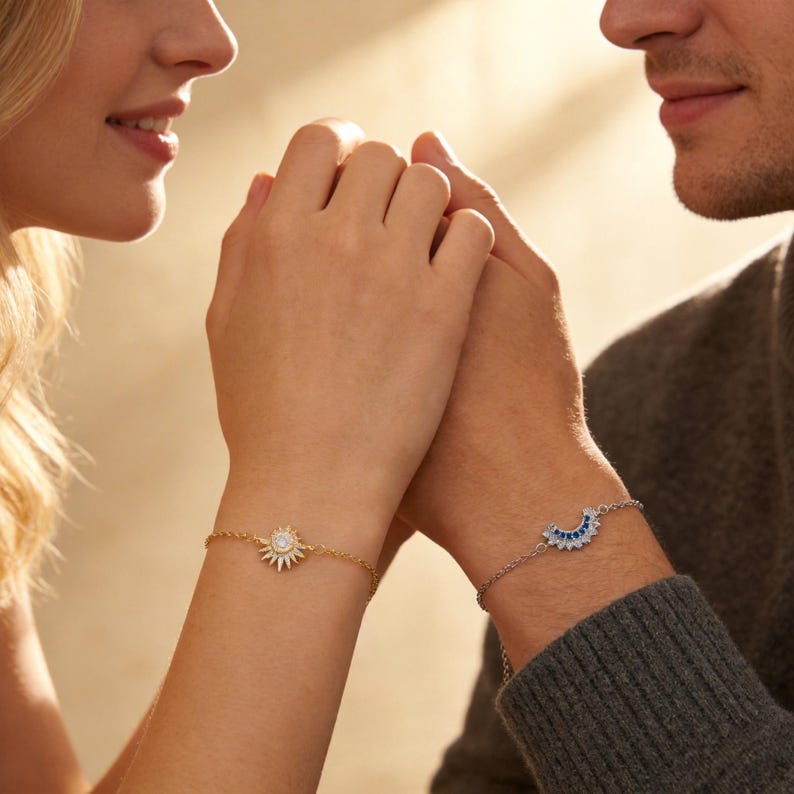Sun & Moon Dual Chain Bracelet