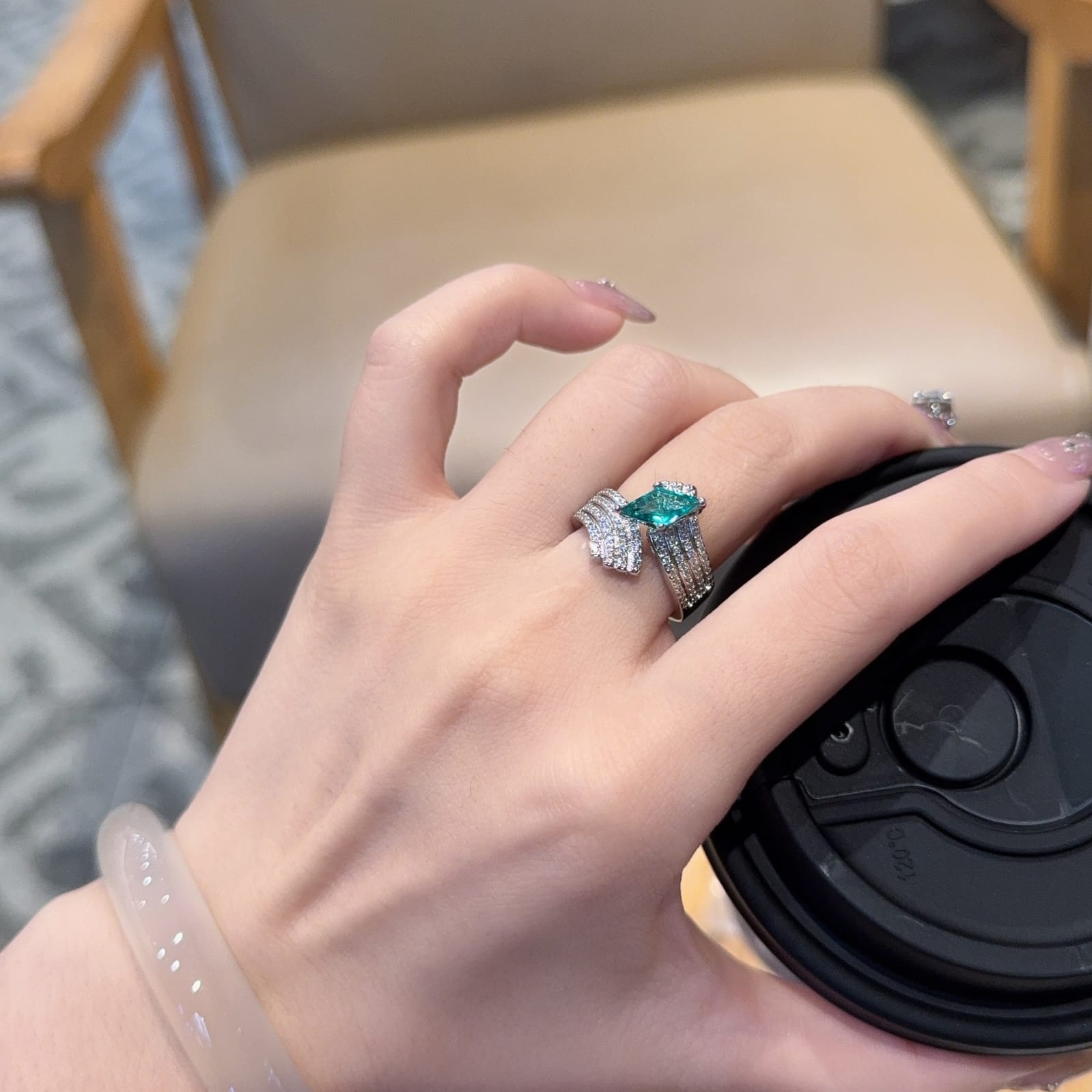 Paraiba Tourmaline Kite Cut Ring | Adjustable Anti-Tarnish | Rup Diamond