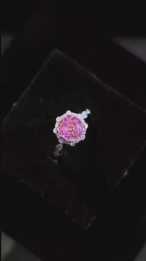 Rose Cut pink diamond ring