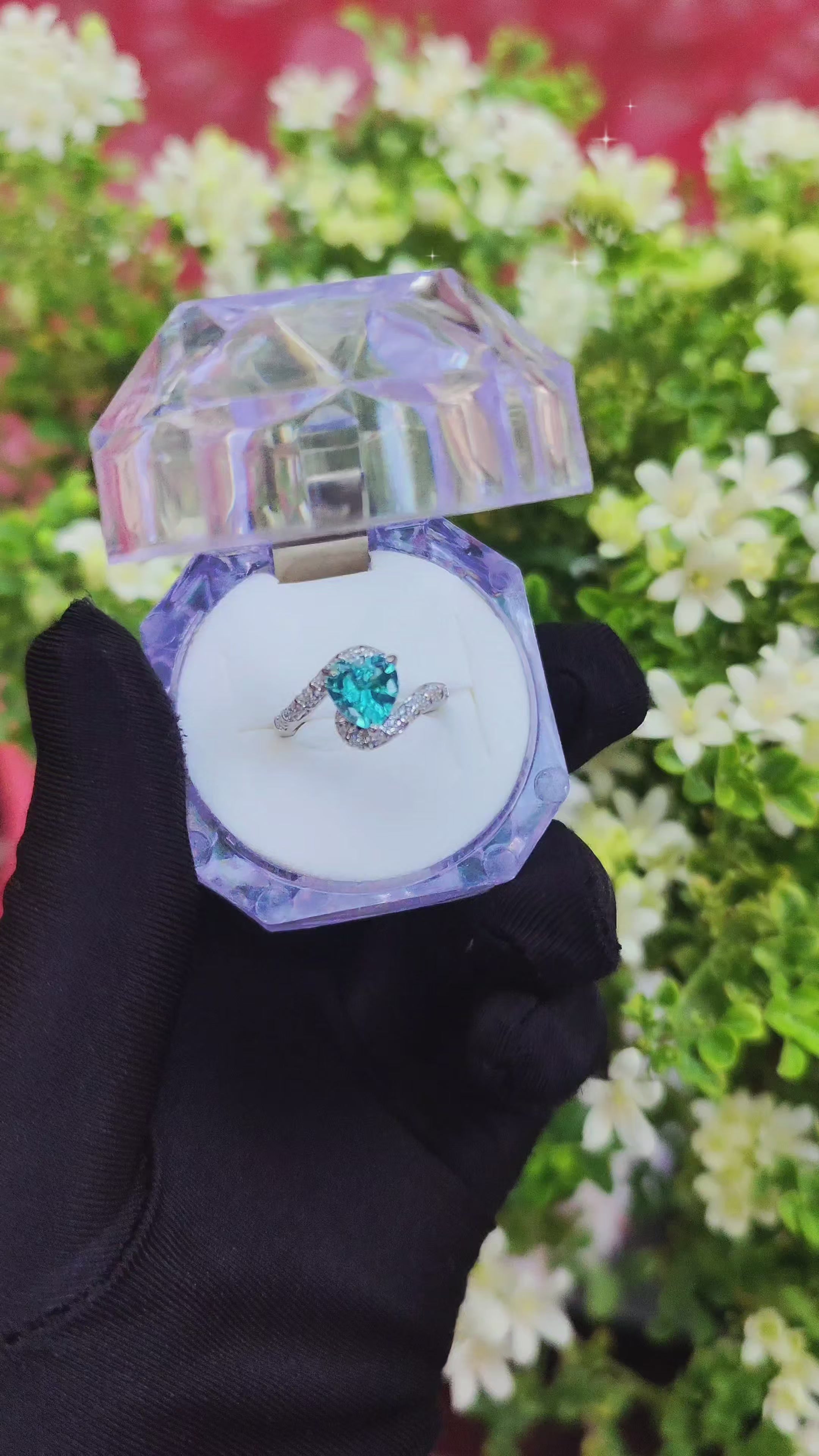 Heart shaped  Zircon diamond ring