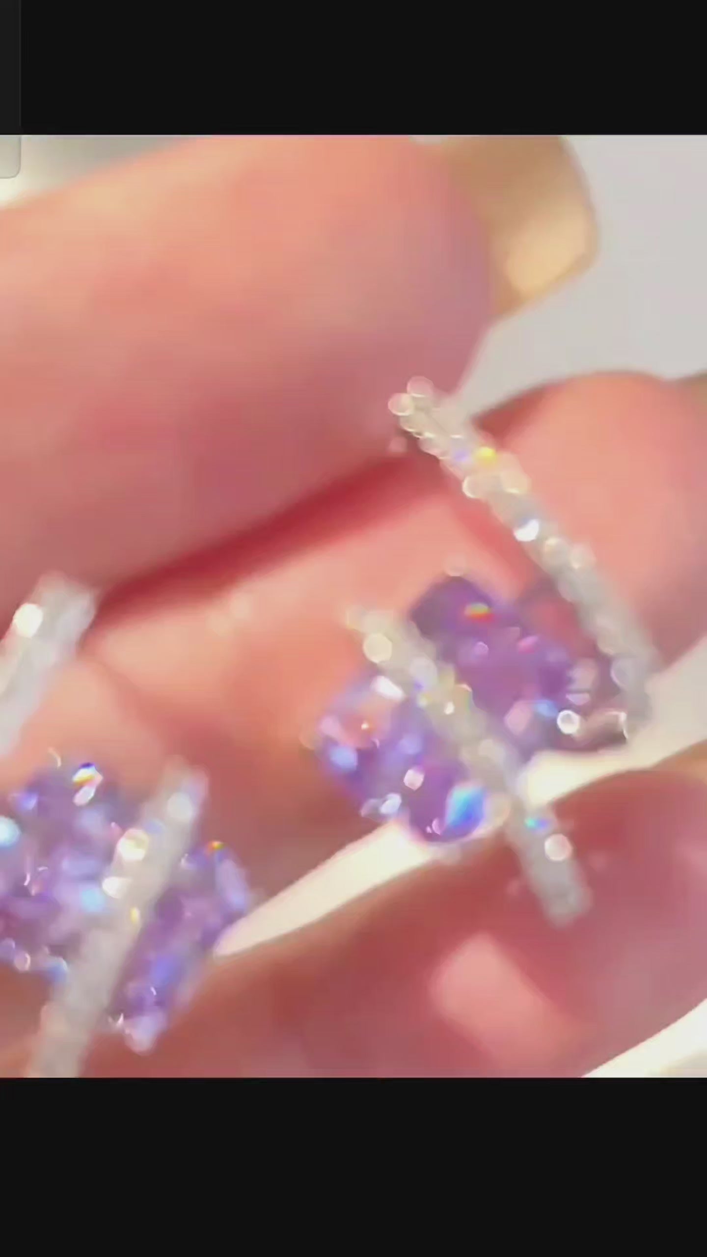 Purple Zircon Diamond Studs