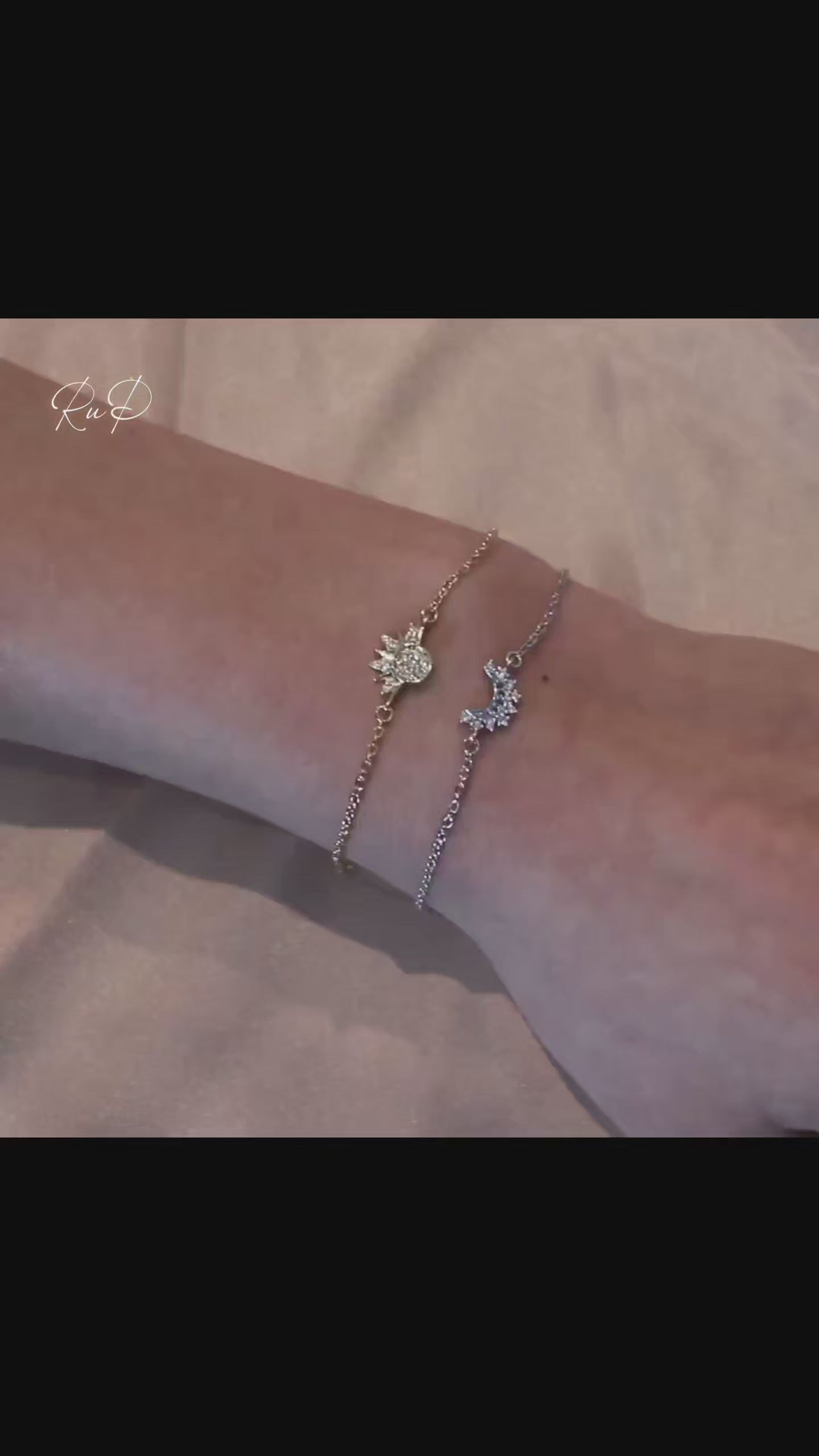 Sun & Moon Dual Chain Bracelet