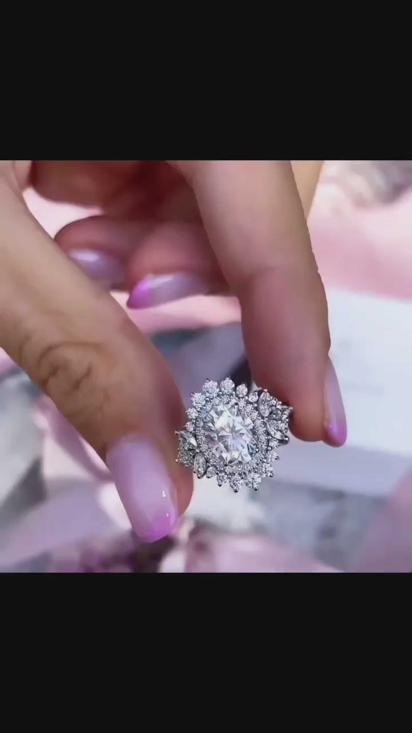 Rup Diamond Oval Halo 2.0ct Engagement Ring