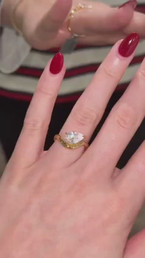 Pear Cut Diamond Ring