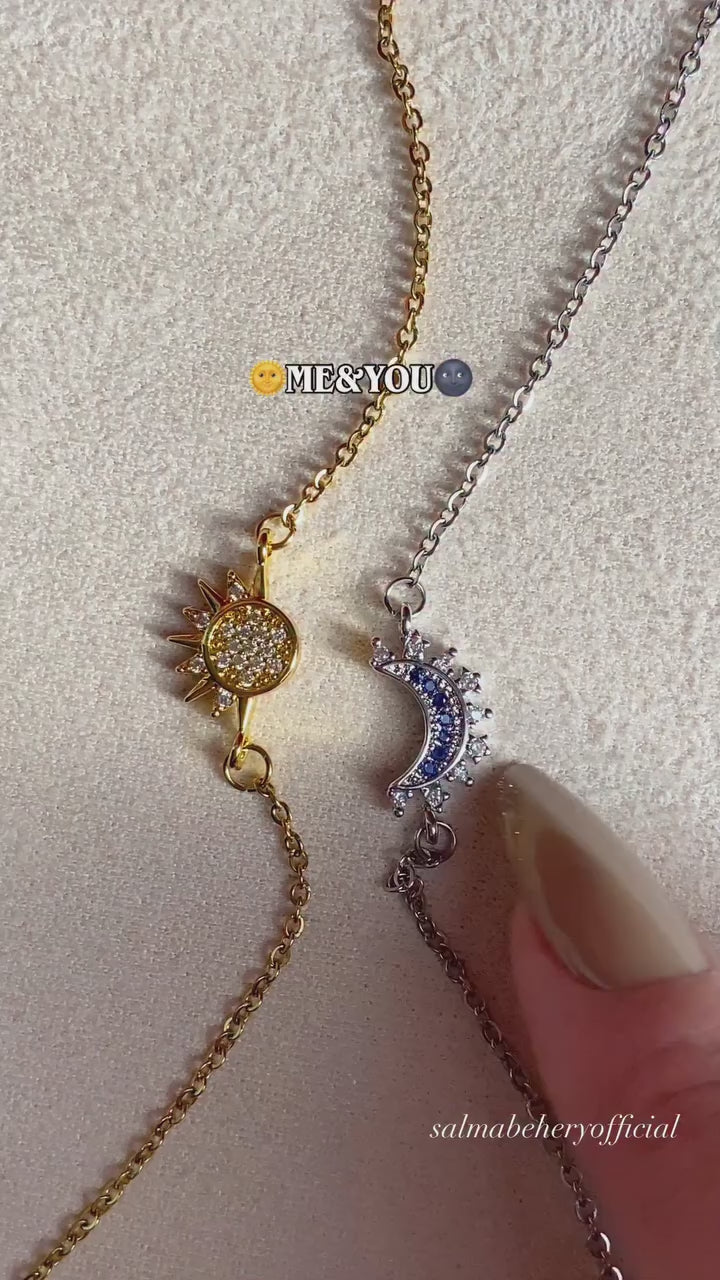 Sun & Moon Dual Chain Bracelet