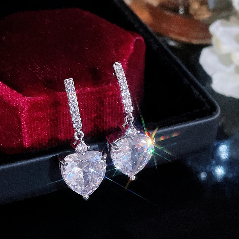 Heart Diamond Studs